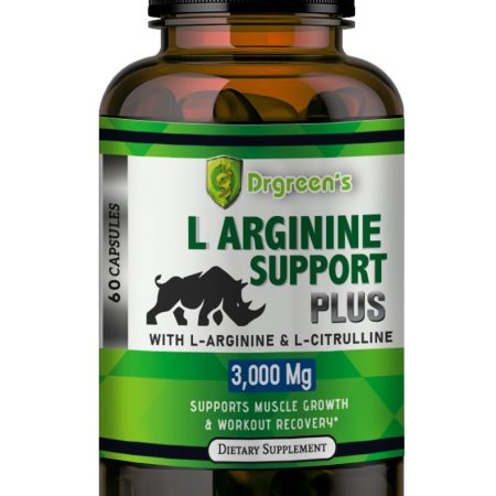 L-Arginine Support Plus by Drgreen’s – Advanced Nitric Oxide Supplement for Muscle Growth, Vascularity & Faster Recovery – 3000mg Formula