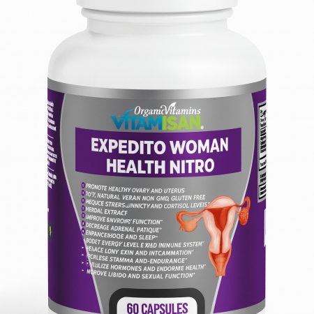 Expedito Woman Health Nitro – Hormonal Balance, Energy, Mood & Uterus Support – 60 Capsules | Vitamisan Organic Vitamins