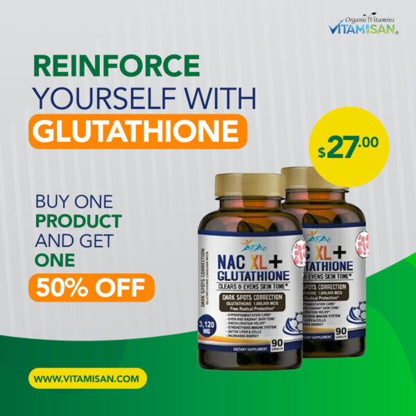 NAC XL + Glutathione 2-Pack – Antioxidant, Skin Tone & Detox Support | 180 Capsules