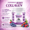 BERRY PROMO3 Premium Berry Collagen Peptides 6,800mg – Hydrolyzed Collagen with Vitamin C for Skin, Hair & Joint Support