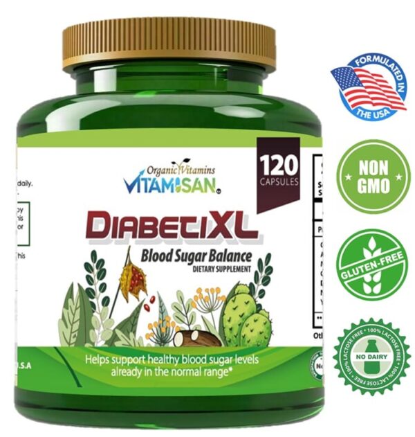 DiabeticXl Blood Sugar Balance Supplement – Advanced Herbal Support for Healthy Glucose Levels | 120 Capsules