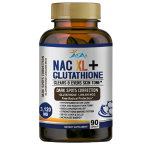 NAC XL + Glutathione Supplement – Skin Tone Support, Antioxidant & Detox Support | 90 Capsules