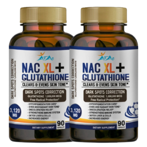 NAC XL + Glutathione 2-Pack – Antioxidant, Skin Tone & Detox Support | 180 Capsules