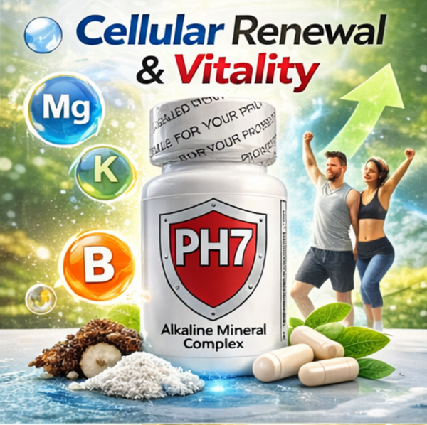 PH7 3PROMO PH7 Alkaline Mineral Complex – Advanced pH Balance & Cellular Support Supplement | Hongosan