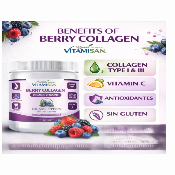 VITAMISAN_BERRY_PHOTO_4 Premium Berry Collagen Peptides 6,800mg – Hydrolyzed Collagen with Vitamin C for Skin, Hair & Joint Support