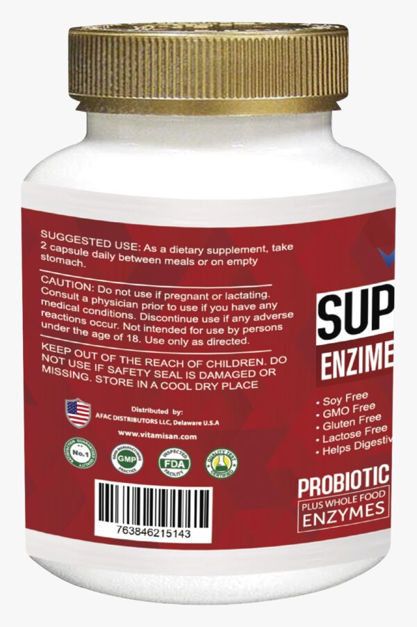 Super Digestives Enzimas PROBIOTIC and PREBIOTIC Enzymes Probiotics VITAMISAN