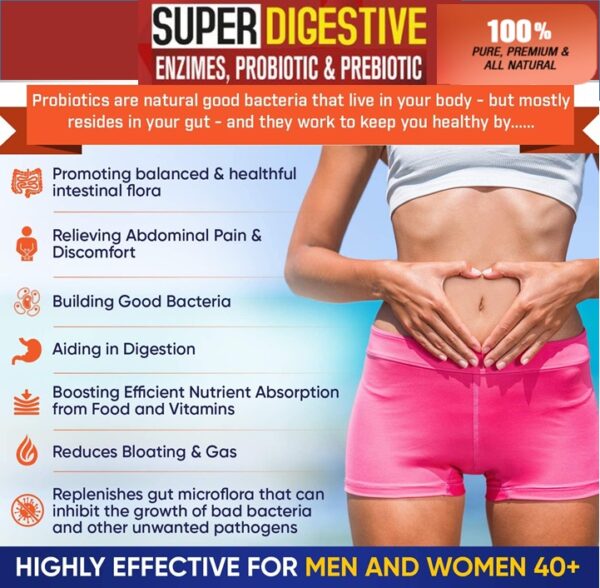 Super Digestives Enzimas PROBIOTIC and PREBIOTIC Enzymes Probiotics VITAMISAN