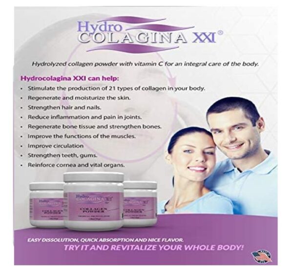 HIDRO COLAGINA hidrolized collagen powder with vitamin C 5.30 oz