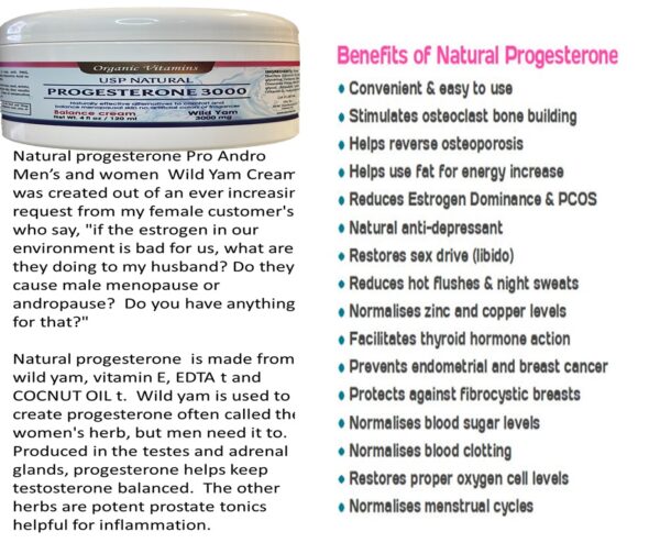 NATURAL PROGESTERONE 3000 wild yam BLUE LABEL