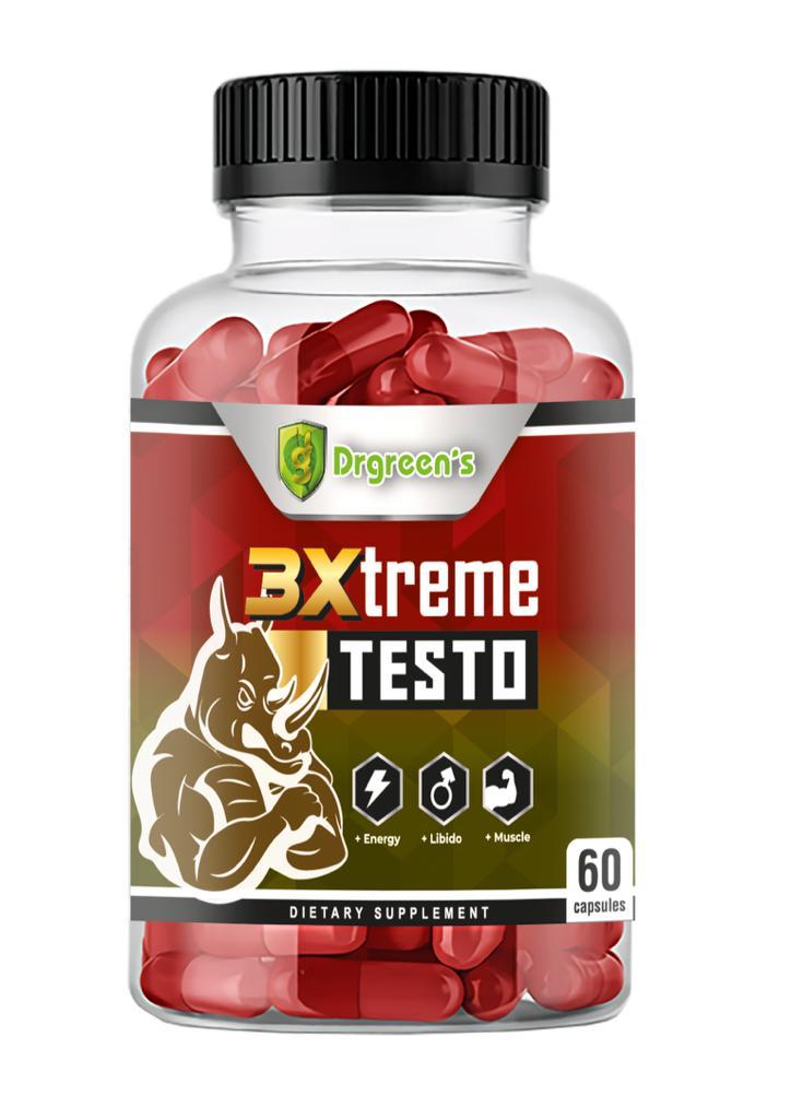 3Xtreme Testo – Men’s Performance Support for Energy, Strength & Vitality | 60 Capsules