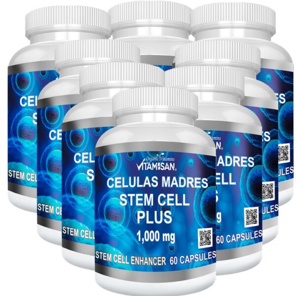 CELULAS MADRES STEM CELLS 8 BOTTLES PACK BLUE ALGAE AFA