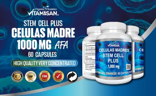CELULAS MADRES STEM CELLS 8 BOTTLES PACK BLUE ALGAE AFA