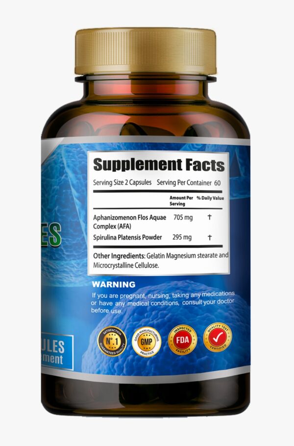 Stem Cell Support AFA 1000 mg – Organic Blue Green Algae for Cellular Wellness | 120 Capsules