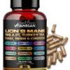 Lion Mane Mushroom Complex 45000mg with Shilajit  90 Caps USA VITAMISAN