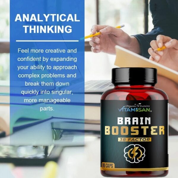 Premium Nootropic Brain Supplement | Energy, Clarity, Mood | Vitamisan 90 Capsules