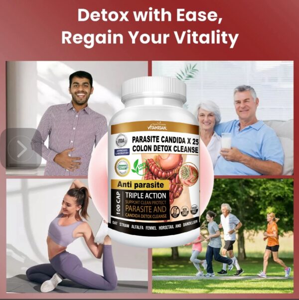 PARASITE CANDIDA COLON DETOX CLEANSE 100 VITAMISAN