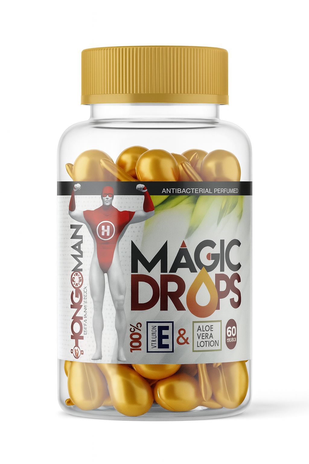 Magic Drops – Vitamin E Capsules with Aloe Vera – Skin Softening & Hydration Formula – 60 Pieces