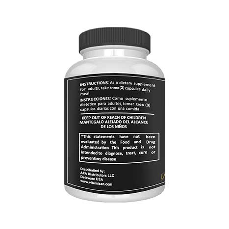 Multi Collagen Peptides VITAMISAN AFAC 120 Caps – Hair, Skin, Nails & Joint Support | Type I, II, III, V, X