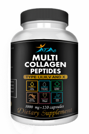 collagen-peptiles-png.png Multi Collagen Peptides VITAMISAN AFAC 120 Caps – Hair, Skin, Nails & Joint Support | Type I, II, III, V, X