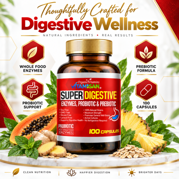daily-gut-support-digestive-wellness-enzymes-probiotic-vitamisan.jpg Super Digestive enzymes probiotics prebiotics VITAMISAN