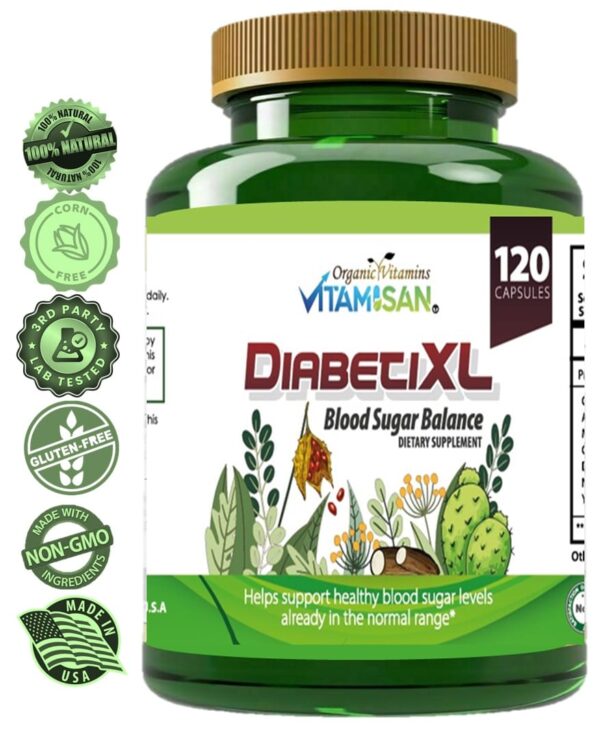 DiabeticXl Blood Sugar Balance Supplement – Advanced Herbal Support for Healthy Glucose Levels | 120 Capsules