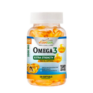 fishoil3__0002_Capa-14.png Omega 3 Fish Oil Capsules Strength 120 softgels EPA & DHA, Highest Potency VITAMISAN