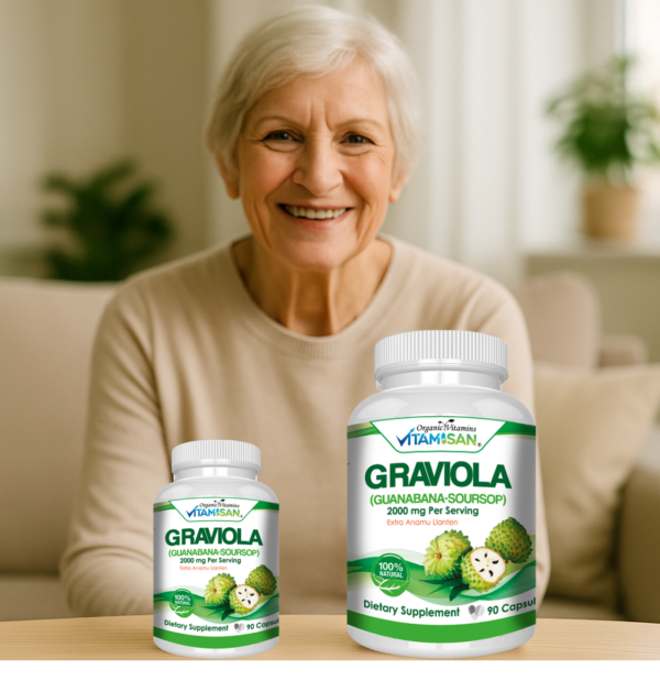Graviola Capsules Guanabana Soursop 2000 mg – Immune/ Antioxidant  90 Capsules