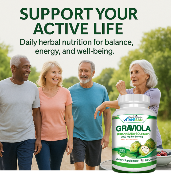 Graviola Capsules Guanabana Soursop 2000 mg – Immune/ Antioxidant  90 Capsules