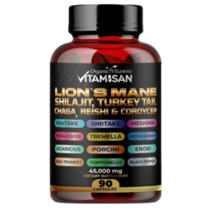 lion's mane Lion Mane Mushroom Complex 45000mg with Shilajit 90 Caps USA VITAMISAN