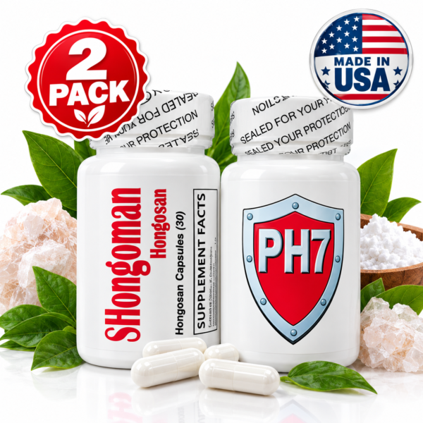 pack alkaline ph balance duo PH7 Alkaline Mineral Complex – Advanced pH Balance & Cellular Support Supplement | Hongosan