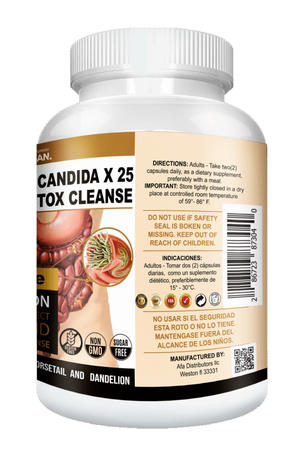 PARASITE CANDIDA COLON DETOX CLEANSE 100 VITAMISAN