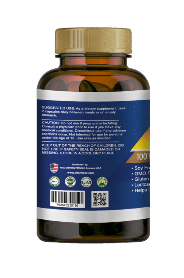 probiotic-1-1.png Vitamisan Probiotic 100 Billion CFU – Maximum Strength, 100 Capsules – Immune & Digestive Support – Non-GMO, Gluten-Free