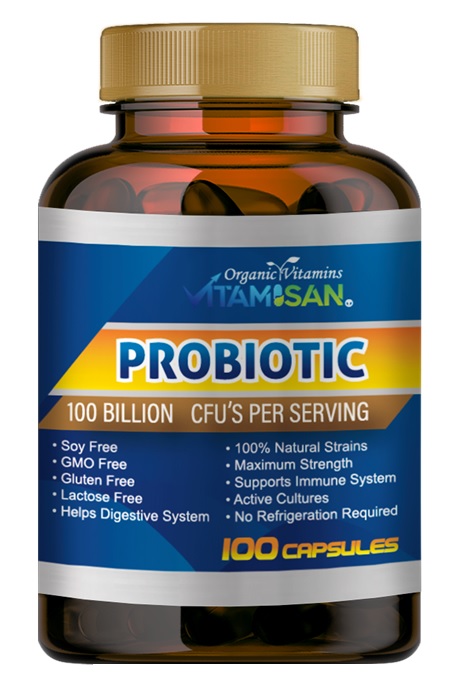 probiotic.jpg Vitamisan Probiotic 100 Billion CFU – Maximum Strength, 100 Capsules – Immune & Digestive Support – Non-GMO, Gluten-Free