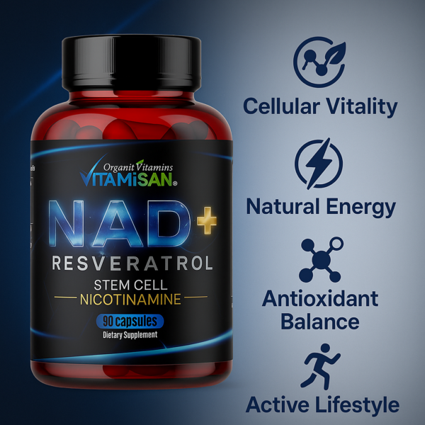 NAD+ Supplement with Resveratrol & Nicotinamide – Cellular Energy, Longevity & Antioxidant