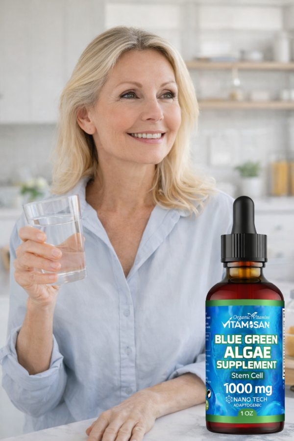 Blue Green Algae Supplement 1000mg – Adaptogenic Liquid Cellular Support