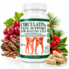 Circulation Support Supplement with Botanicals Circulatin Vein Support & Healthy Leg Circulation Supplement 1480 mg – Diosmin Hesperidin Rutin Grape Seed Pine Bark Butcher's Broom – 60 Veg Capsules