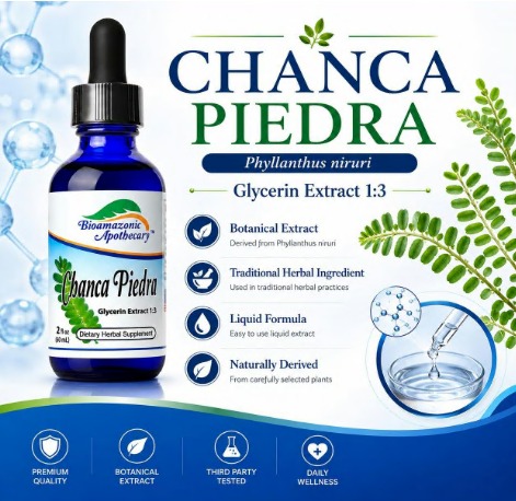 WhatsApp Image 2026-10-30 at 11.56.28 AM (3) Chanca Piedra Liquid Extract 1:3 – Herbal Drops, Glycerin-Based Formula, Kidney & Liver Support, 2 fl oz (60 mL) – Bioamazonic Apothecary