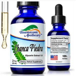 Chanca Piedra Liquid Extract 1:3 – Herbal Drops, Glycerin-Based Formula, Kidney & Liver Support, 2 fl oz (60 mL) – Bioamazonic Apothecary