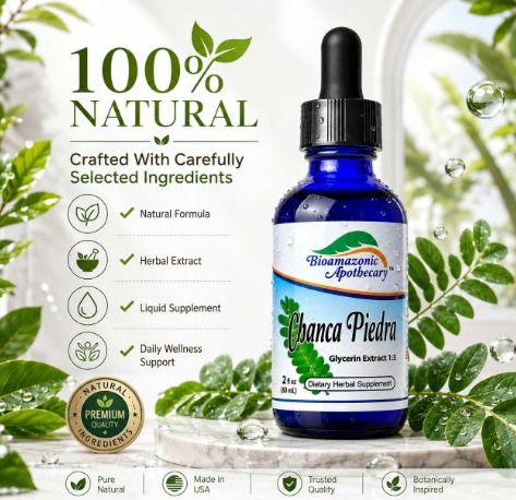 WhatsApp Image 2026-10-30 at 11.56.28 AM (5) Chanca Piedra Liquid Extract 1:3 – Herbal Drops, Glycerin-Based Formula, Kidney & Liver Support, 2 fl oz (60 mL) – Bioamazonic Apothecary