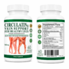 circulatin-vein-support-front-back-main-image-white-background Circulatin Vein Support & Healthy Leg Circulation Supplement 1480 mg – Diosmin Hesperidin Rutin Grape Seed Pine Bark Butcher's Broom – 60 Veg Capsules